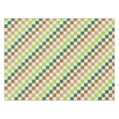 Earthy rainbow diagonal checkerboard pattern tafelkleed (Voorkant (Horizontaal))
