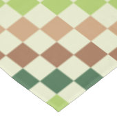 Earthy rainbow diagonal checkerboard pattern tafelkleed (Gekanteld)