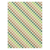 Earthy rainbow diagonal checkerboard pattern tafelkleed (Voorkant)