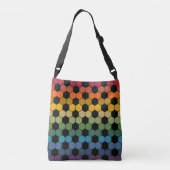 Earthy Rainbow Voetbal print Crossbody Tas (Achterkant)