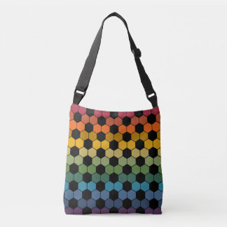 Earthy Rainbow Voetbal print Crossbody Tas