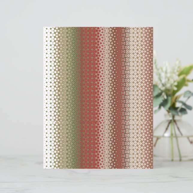 Earthy Red-Green Abstract Scrapbooking Paper (Staand voorkant)