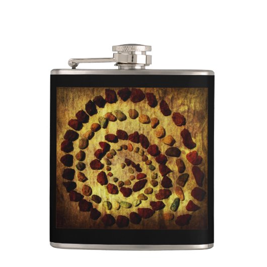 Earthy Rock Circle Flask Heupfles (Voorkant)
