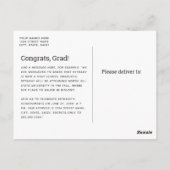 Earthy Rust Oranje Modern Photo Afstuderen Briefkaart (Achterkant)