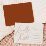 Earthy Rust | RSVP-kaart voor horizontale menukeuz RSVP Kaartje<br><div class="desc">Deze sterke roest | horizontale menukeuze RSVP-kaart is ideaal voor uw eenvoudige, rustige westerne beige en terracotta aardtinten bruiloft. Het neutrale aardeboho kleurenpalet is zuidwest met een modern retro-gevoel. Het manuscript is een delicate minimalistische handgeschreven kalligrafie die vrij elegant en romantisch is. Het product is bewerkbaar en beschikt over voldoende...</div>
