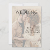 Earthy Rustic Photo Wedding Kaart (Voorkant)