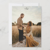 Earthy Rustic Photo Wedding Kaart (Achterkant)