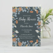 Earthy Scandinavian Nordic Folk Art Floral Kaart (Staand voorkant)