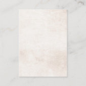 Earthy Shade Flowers Diaper Raffle Game Tickets Informatiekaartje (Achterkant)