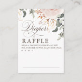 Earthy Shade Flowers Diaper Raffle Game Tickets Informatiekaartje (Voorkant)