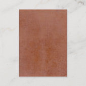 Earthy Shade Flowers Diaper Raffle Game Tickets Informatiekaartje (Achterkant)