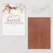 Earthy Shade Flowers Diaper Raffle Game Tickets Informatiekaartje (Voorkant / Achterkant)