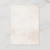 Earthy Shade Flowers Diaper Raffle Game Tickets Informatiekaartje (Achterkant)