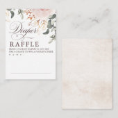Earthy Shade Flowers Diaper Raffle Game Tickets Informatiekaartje (Voorkant / Achterkant)
