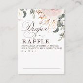 Earthy Shade Flowers Diaper Raffle Game Tickets Informatiekaartje (Voorkant)