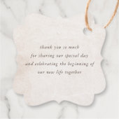 Earthy Shade Flowers Elegant Boho Hartelijk dank Bedankjes Labels (Achterkant)