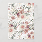 Earthy Shade Flowers Elegant Boho Wedding Details Informatiekaartje (Achterkant)