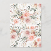 Earthy Shade Flowers Elegant Boho Wedding Details Informatiekaartje (Achterkant)