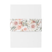 Earthy Shade Flowers Pattern Elegant Wedding Uitnodigingen Wikkel (Achterkant Voorbeeld)