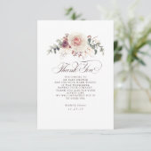 Earthy Shades Floral Baby shower Hartelijk dank Bedankkaart (Staand voorkant)