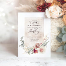 Earthy Shades Flowers Boho Elegant Wedding