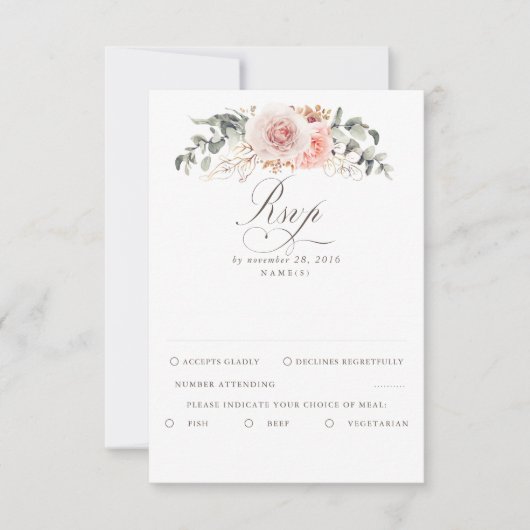 Earthy Shades Foliage Boho Wedding RSVP (Voorkant)