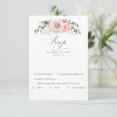 Earthy Shades Foliage Boho Wedding RSVP (Staand voorkant)