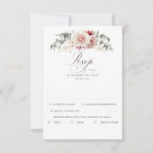 Earthy Shades Foliage Boho Wedding RSVP Kaartje (Voorkant)