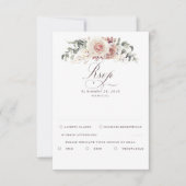Earthy Shades Foliage Boho Wedding RSVP Kaartje (Voorkant)