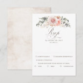 Earthy Shades Foliage Boho Wedding RSVP Kaartje (Voorkant / Achterkant)