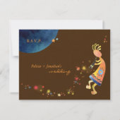 Earthy Starry Kokopelli Wedding RSVP (Voorkant)