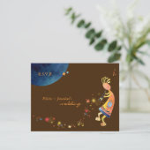 Earthy Starry Kokopelli Wedding RSVP (Staand voorkant)