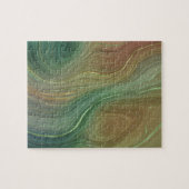 Earthy Strata | Emerald Green Brown Gold Agate Legpuzzel (Horizontaal)