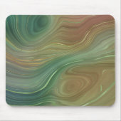 Earthy Strata | Emerald Green Brown Gold Agate Muismat (Voorkant)