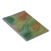 Earthy Strata | Emerald Green Brown Gold Agate Notitieboek (Rechterzijde)
