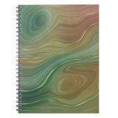 Earthy Strata | Emerald Green Brown Gold Agate Notitieboek (Voorkant)