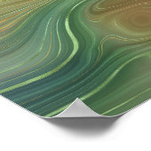 Earthy Strata | Emerald Green Brown Gold Agate Poster (Hoek)