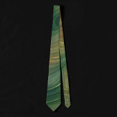 Earthy Strata | Emerald Green Brown Gold Agate Stropdas