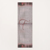 Earthy Suede Pink Red Faded Woven Canvas Yogamat (Voorkant)