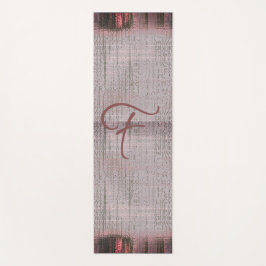 Earthy Suede Pink Red Faded Woven Canvas Yogamat