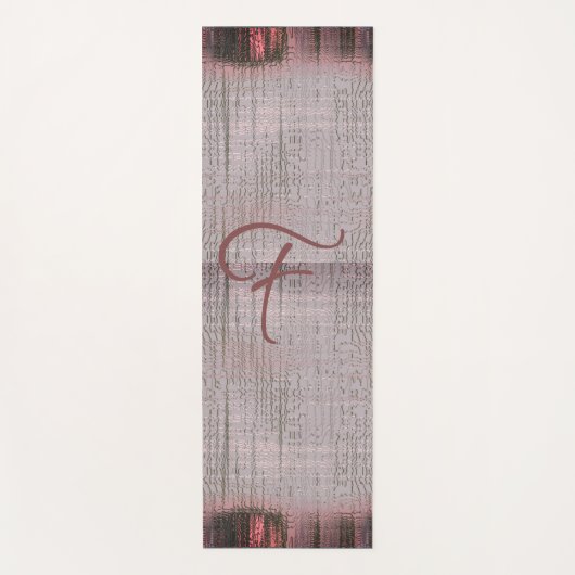 Earthy Suede Pink Red Faded Woven Canvas Yogamat (Voorkant)