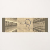 Earthy Suede Sable Beige Faded Woven Canvas Kijk u Yogamat (Achterkant (horizontaal))