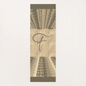 Earthy Suede Sable Beige Faded Woven Canvas Kijk u Yogamat (Achterkant)