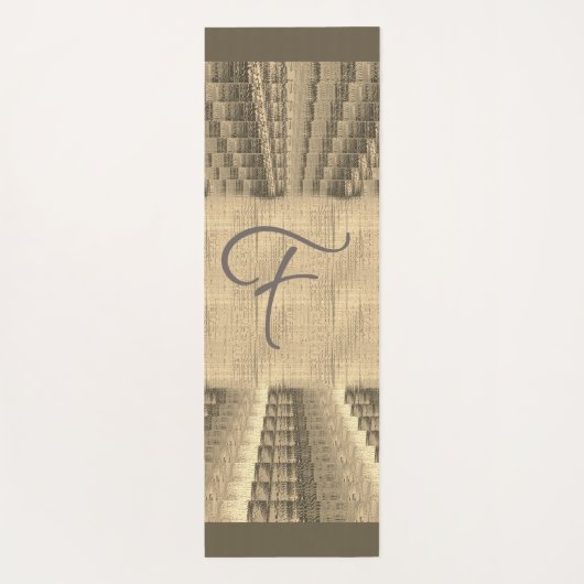 Earthy Suede Sable Beige Faded Woven Canvas Kijk u Yogamat (Achterkant)