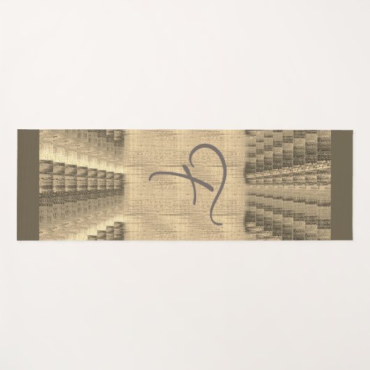 Earthy Suede Sable Beige Faded Woven Canvas Kijk u Yogamat (Voorkant (horizontaal))