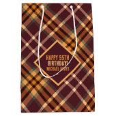 Earthy Tartan Plaids Special Day Birthday Medium Cadeauzakje (Voorkant)