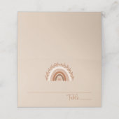 Earthy Terracotta Boho Rainbow Place Kards Plaatskaartje (Buitenkant ongevouwen)