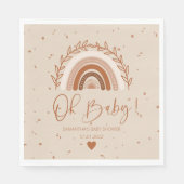 Earthy Terracotta Boho Rainbow Table Napkins Servet (Voorkant)