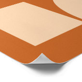 Earthy Terracotta Modern Geometric Shapes Art Poster (Hoek)