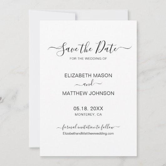 Earthy Terracotta Script Photo Collage Wedding Save The Date (Achterkant)